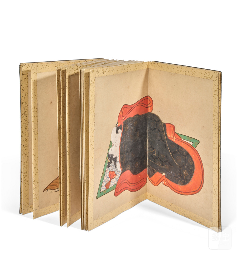 FURUYAMA MOROTANE (fl. ca. 1711-36)  Album de 12 peintures érotiques - 图5